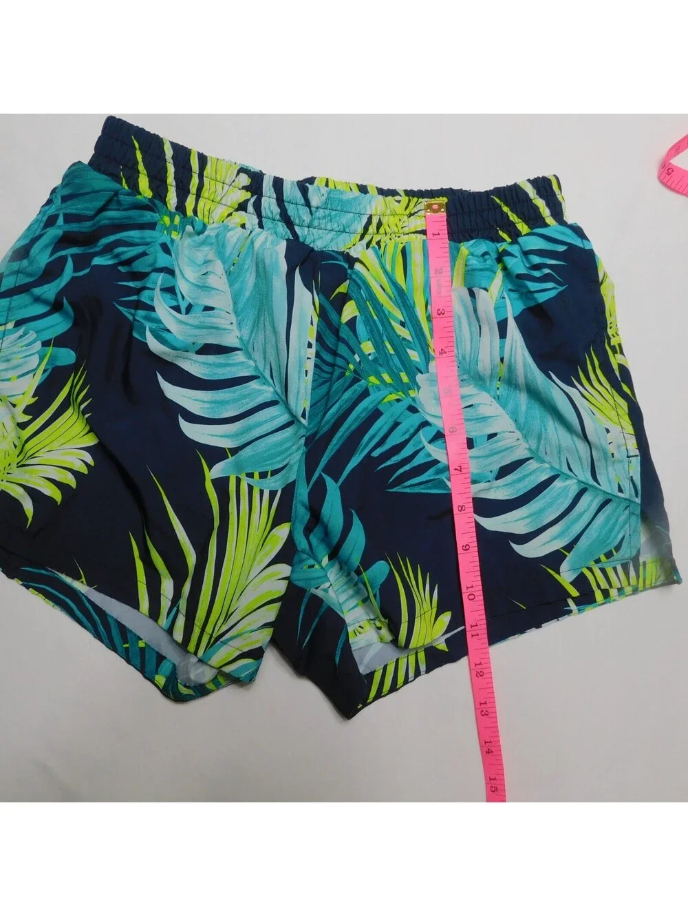 Old Navy girls Active athletic jogger shorts -XXL (16) blue, yellow, palm tree